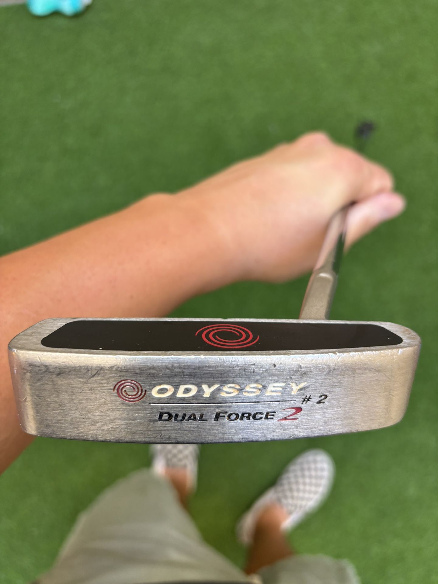 Mint! Odyssey Duel Force 2 Slant Neck Golf Putter! 35 In