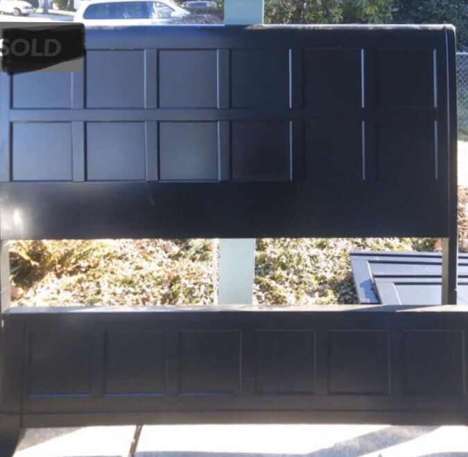 Used black Queen Bed frame