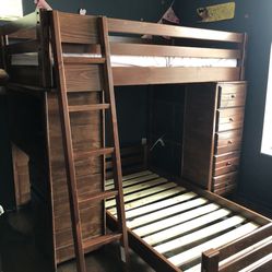 Loft Style Bed With Desk $150