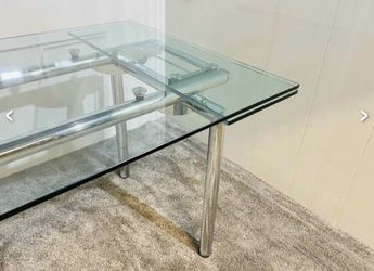 4-Piece Glass Furniture Set | Desk + 2 End Tables + Coffee Table