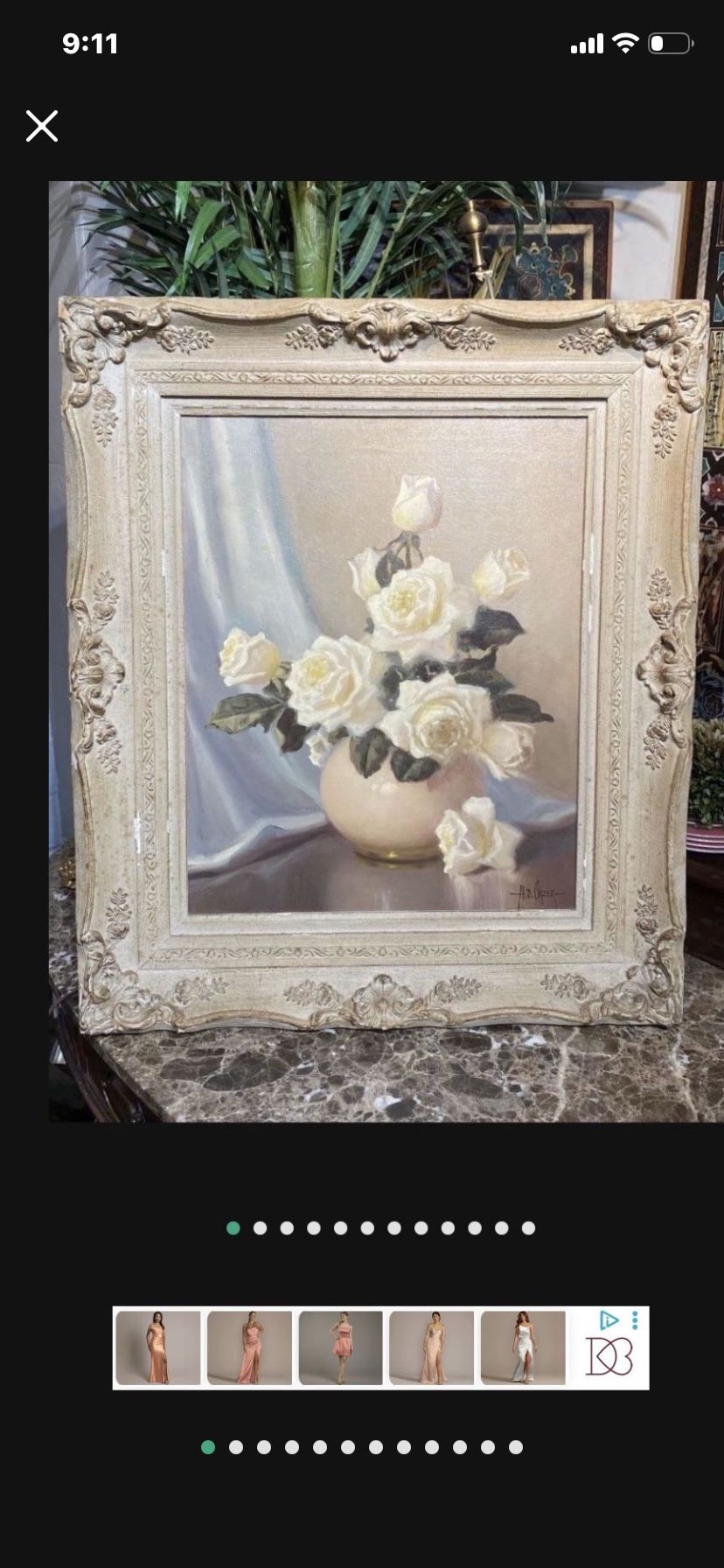 C 1951 A.D.Greer Still Life 28 By 23 Listed Artist