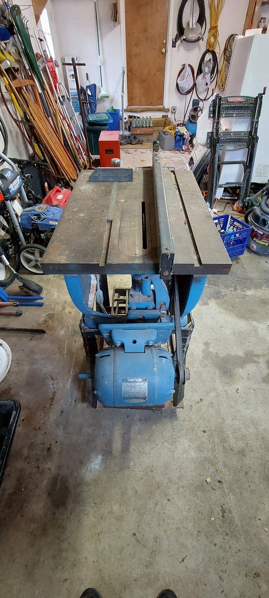 Table Saw On Wheeled Stand