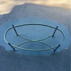 Glass And Brass Coffee Table LaBarge Style MCM Traditional/Contemporary Coffee Table 