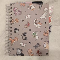 Disney Cats Writing Notebook W/ Pen