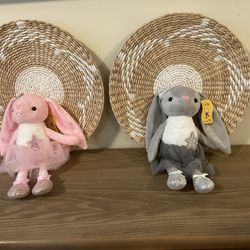 Two Ballarina Long Ear Rabbit Dolls