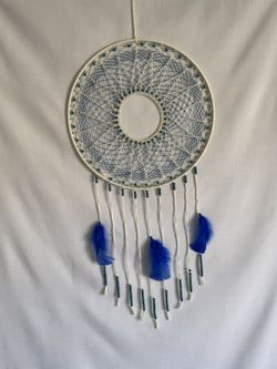 Dreamcatcher Beige And Blue Handmade