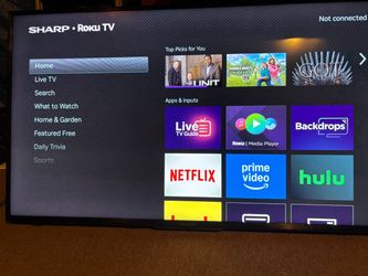 Sharp 50 inch smart TV w/wall mount