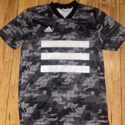 Adidas Tango Gray Black White Digital Camo Soccer Jersey Adult Size Medium Men’s