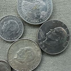 Vintage Coins And Casino Tokens