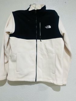 The North Face Men’s Black/White Colorblock Full Zip Jacket Stand-Up Collar L