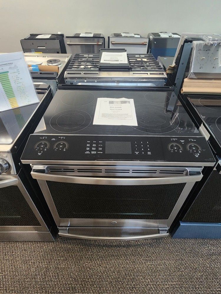 Profile 30 in Burner Element Smart Slide-In Electric Range in Fingerprint Resistant Stainless W Convection Air Fry