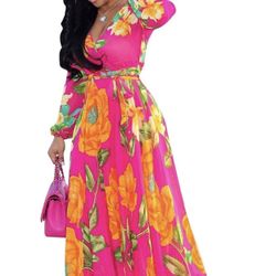 Grecelle V-neck maxi dress