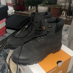 Timberland Boots Black Nubuck Size 13Y