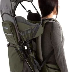 Hiking Baby Carrier Backpack - Comfortable Toddler/Baby Backpack Carrier System with Diaper Change Pad, Insulated Pocket + Rain and Sun Hood to Protec