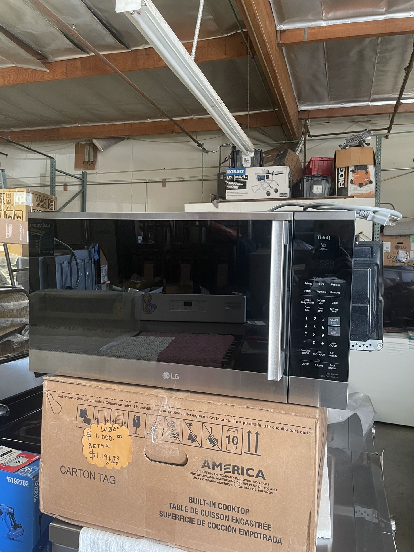 Microwave Over The Range LG Stainless Steel W 30