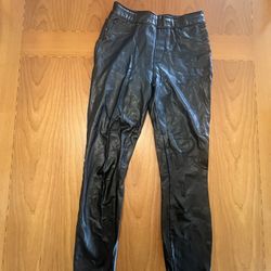 Spanx Brown Faux Leather Pants 