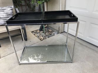 Glass Shelf Removable Black Trays 