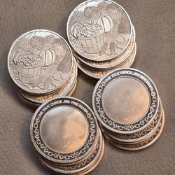 1oz .999 Silver Rounds - Fall Harvest