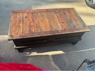 Short wooden table