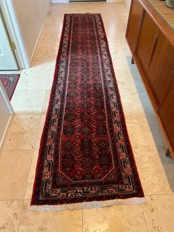 Authentic Hand-Knotted Persian Saraband Runner Rug (12'8" x 2'9")