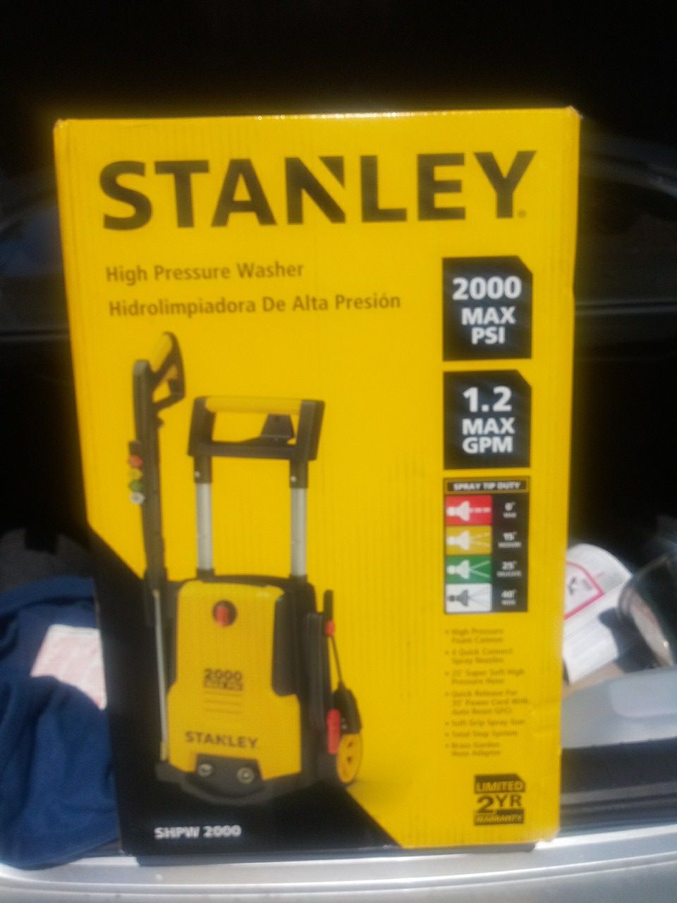 Stanley SHPW 2000 PSI PRESSURE WASHER