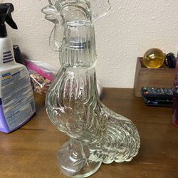Vintage 1970’s Glass Rooster 