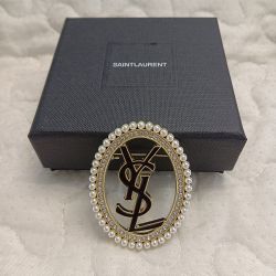Yves Saint Laurent Pearl Brooch 