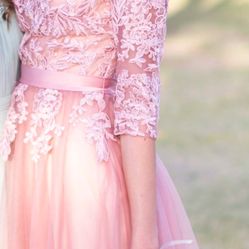 Pink Prom Dress - small