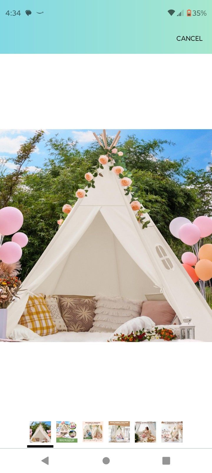 Tiny Land Large Teepee Tent For Adults And Kids