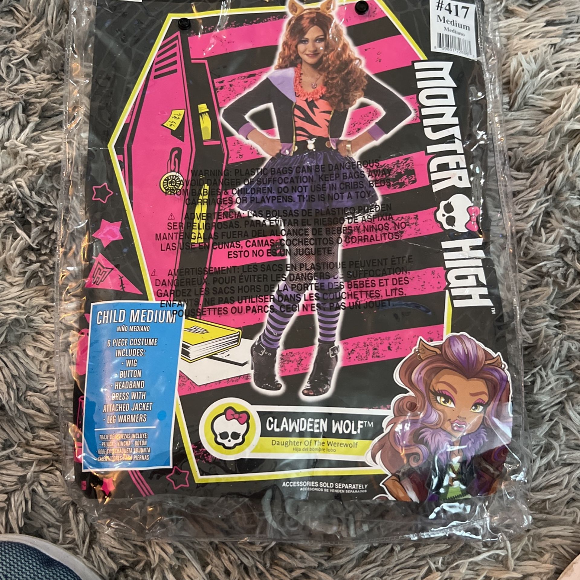 Halloween Costume- Monster High Size M