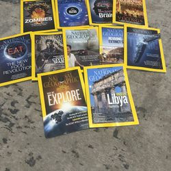 Lot of 11 National Geographic Magazines – Science, History, More!