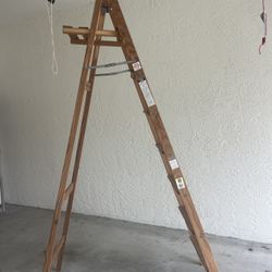 8 Foot Wooden Ladder