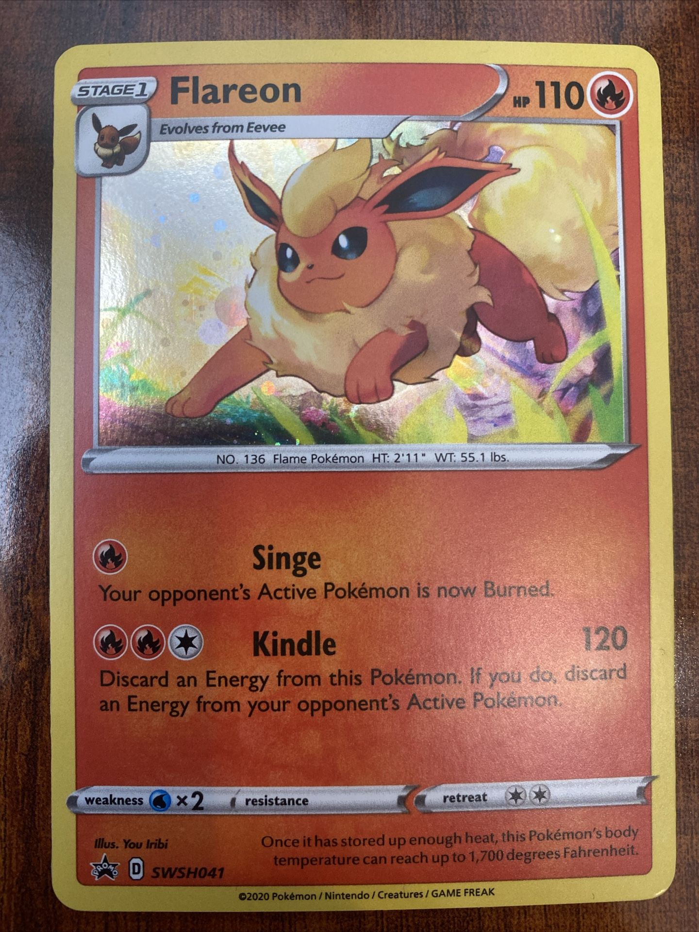 Pokemon Flareon SWSH041 LP/NM Black Star Promo Cosmos Holo Foil SWSH 041 NM/M 🔥