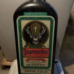 Jagermeister sign lights up (and it works)