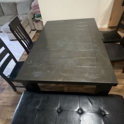 Dinning Table With 4 Chairs And Bench