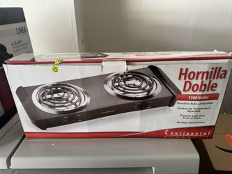 Continental Electric Double Burner (Hornilla Doble) 1500W- Brand New 