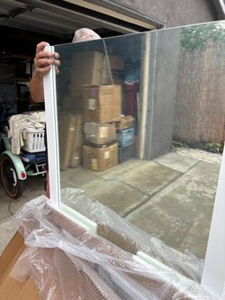 White Framed Mirror