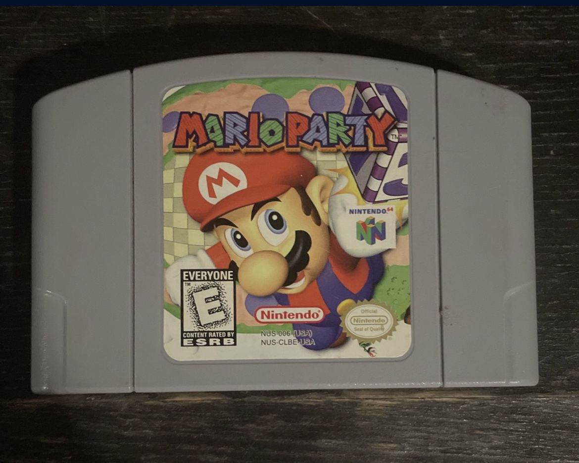 Authentic Nintendo N64 Mario Party Classic Game Cartridge Collectible Video Games Gaming