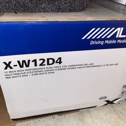 2- Alpine S-W12D4 12" ,Car Subwoofers 