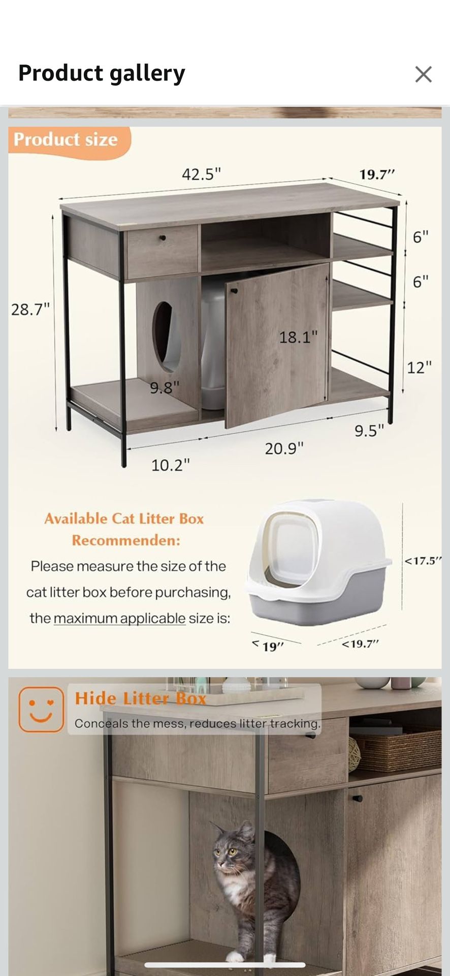 TV Stand w Litter Box Enclosure