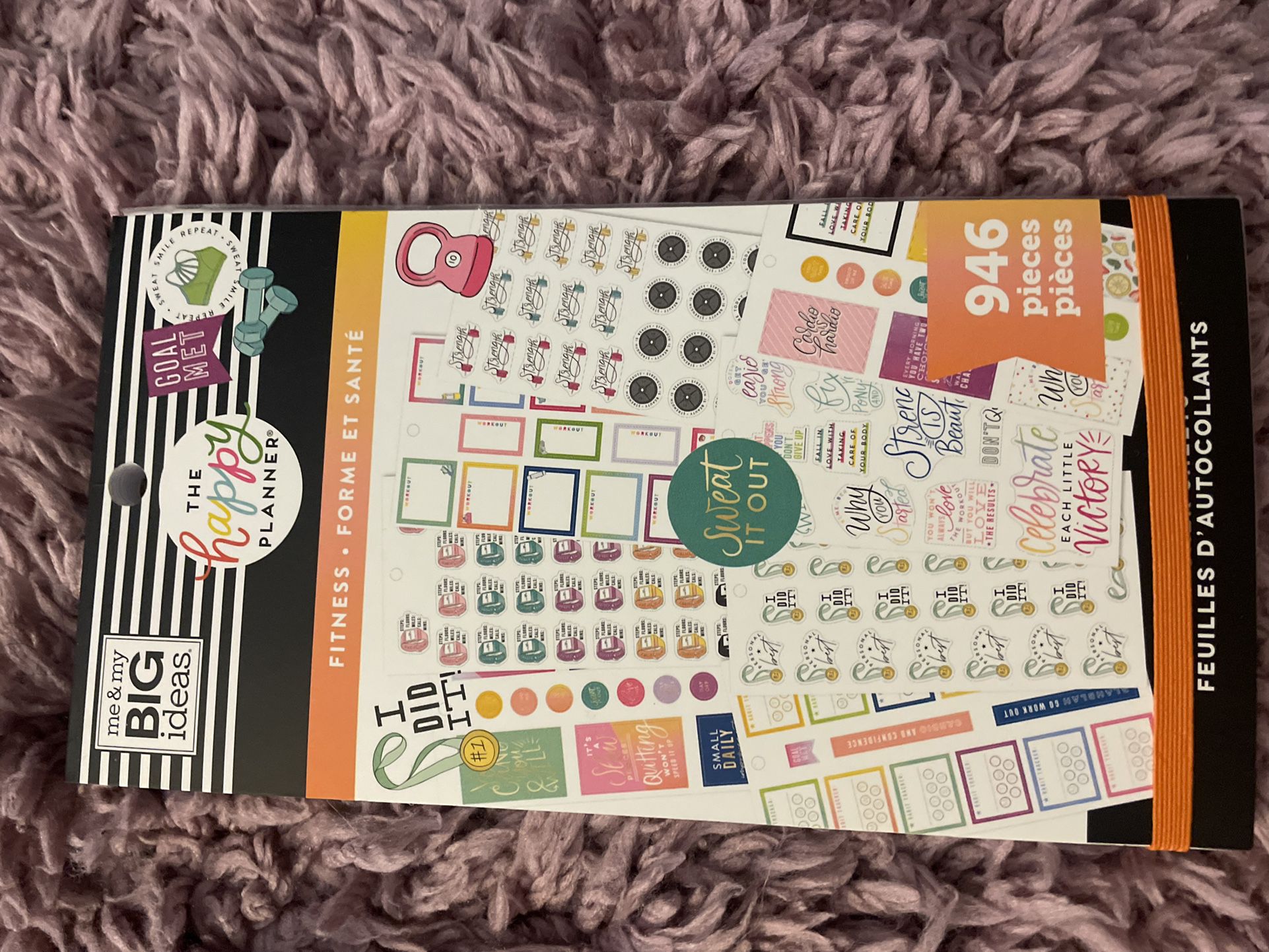 Fitness Planner, Journal, Dairy Stickers 