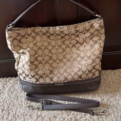 Brown Signature Coach Bag
