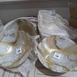 NIB Z gallery Marble Bowl Set 4  Piece