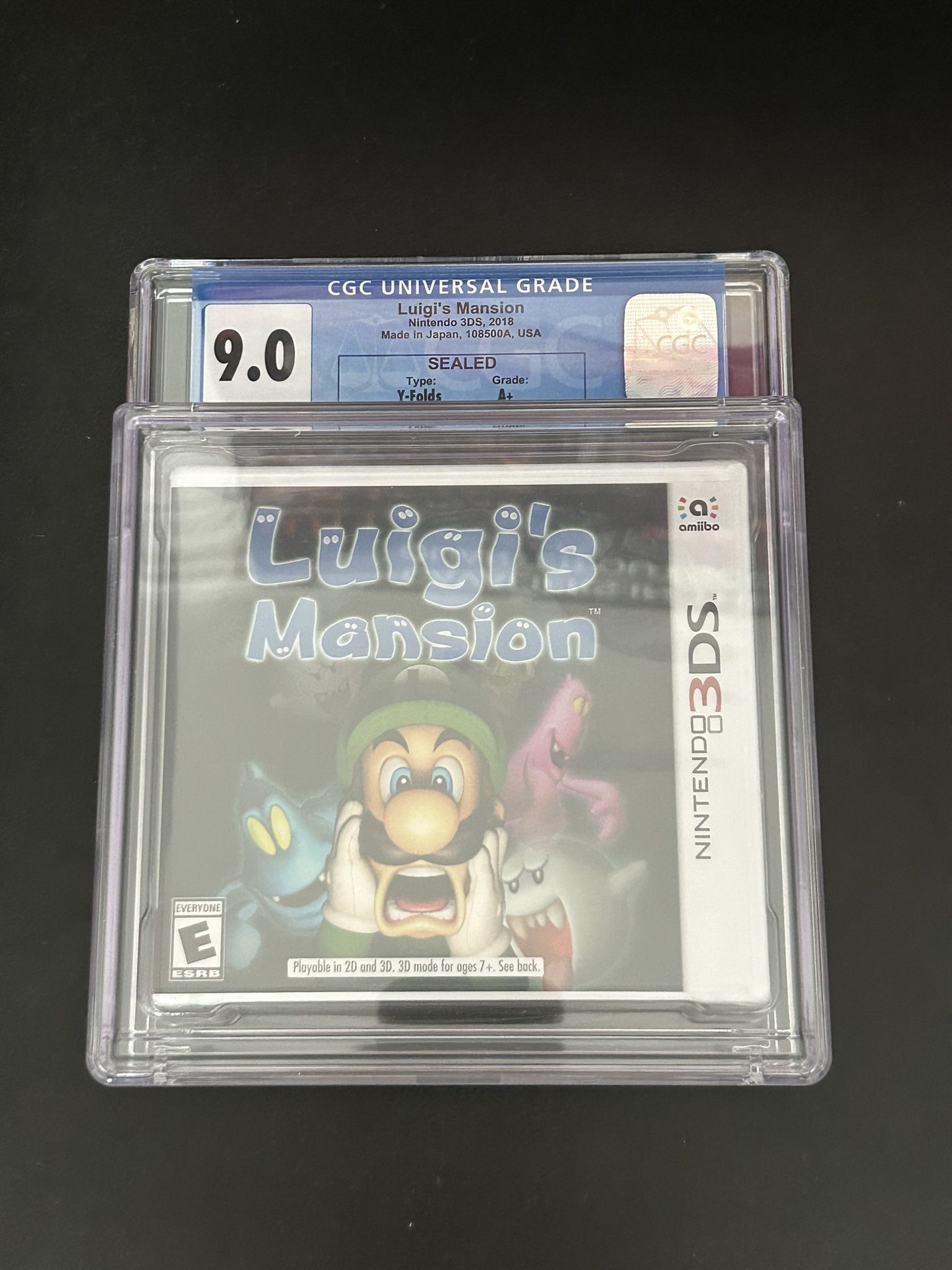 Luigi’s Mansion Nintendo 3DS CGC GRADE 9.0 BRAND NEW SEALED