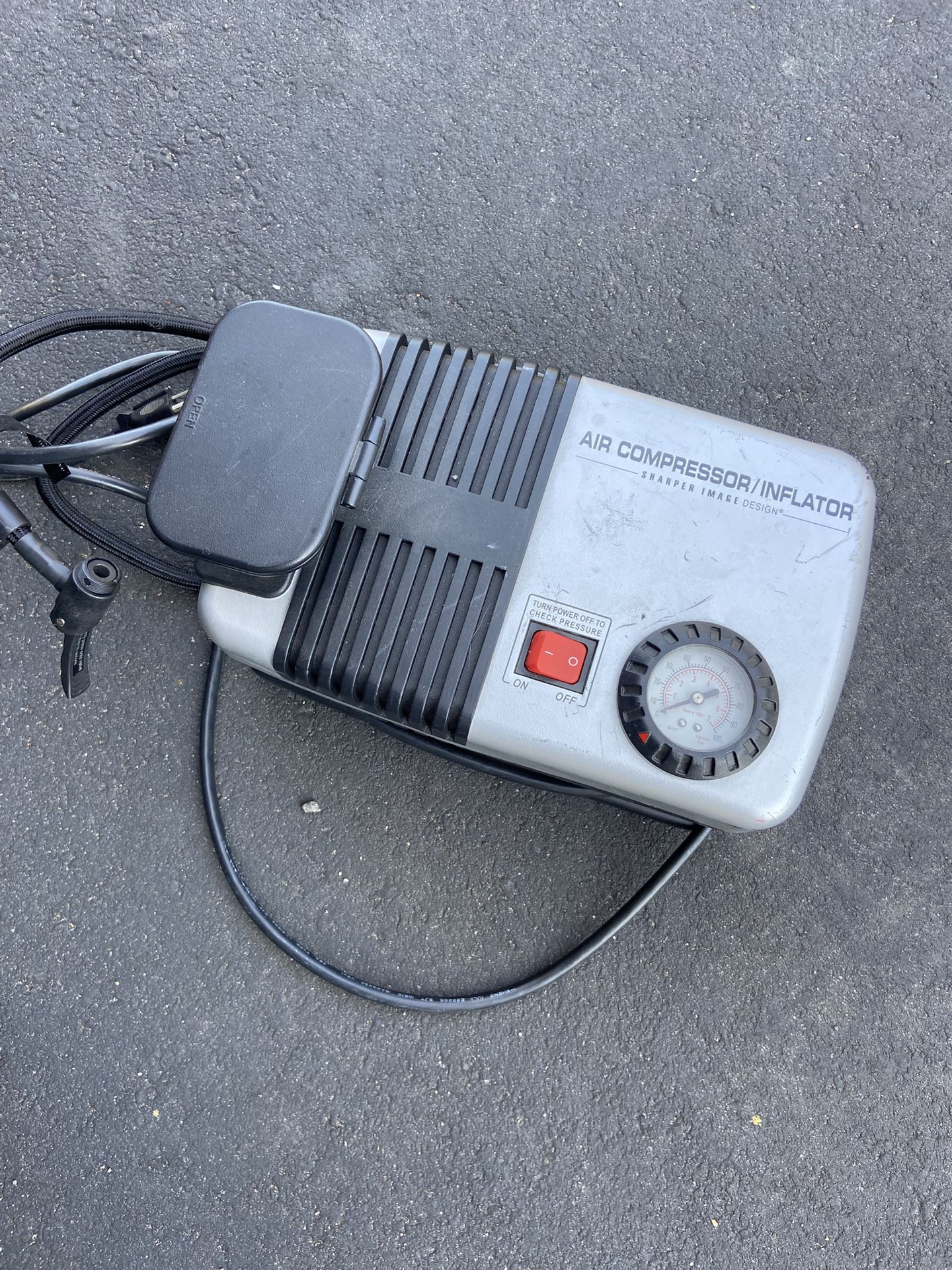 Sharper Image Home Air Compressor And Inflator For Tires Air Mattress Balls