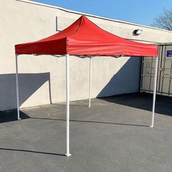 (New) $100 Outdoor Easy Open Popup Canopy 10 x 10 FT Heavy-Duty w/ Carry Bag 
