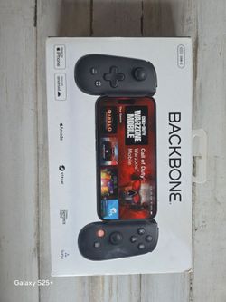 Black backbone made for iPhone works with Android