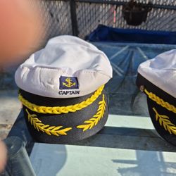 White Captains Hats