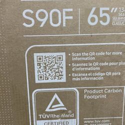 SAMSUNG S90F Series 65 Inches OLED 4K TV | HDR+ | Dolby Atmos, Object Tracking Sound Lite | Motion Xcelerator, Real Depth Enhancer, 4K AI Upscaling | 