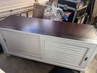 White Wood Storage Cabinet